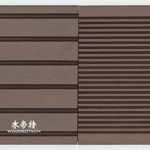 La terrasse composite en plastique en bois extrudé offre une qualité stable pour les applications de revêtement de sol extérieures dans le monde entier
