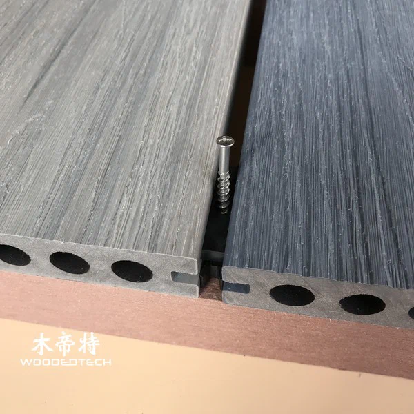 Moden Kayu Plastik Abu-abu Modern untuk Desain Perumahan dan Komersial yang Ramping