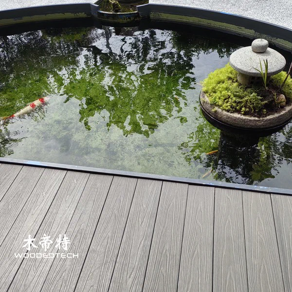 Premium plastic wood deck for pool Surroundings: Safe & Anti-Slip