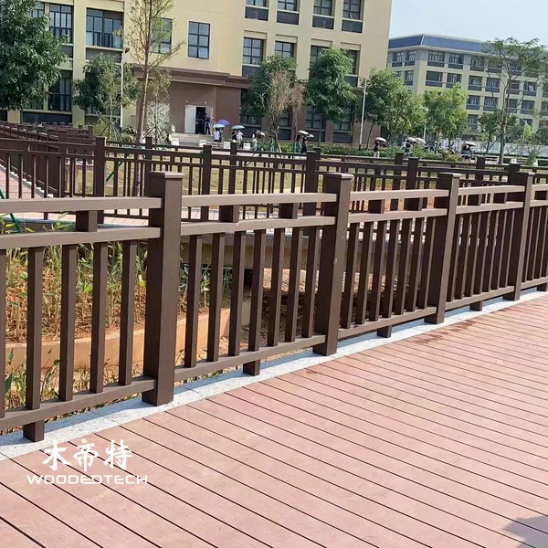10' composite deck railing allows customized styles and dimensions for various landscape and building projects
