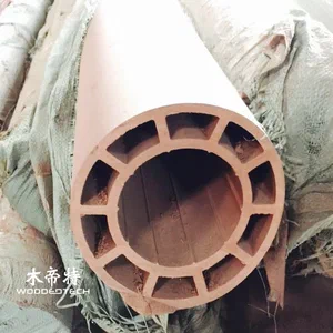 Φ200 extra large round column is rarely produced by manufacturers with technology for fake wood plastic outdoor structures