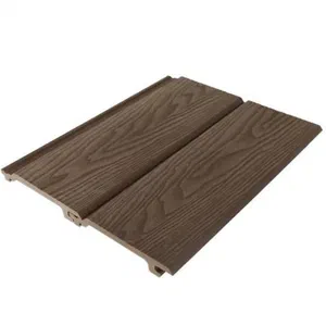 3D14520.5wpc exterior wall paneling with 3D embossed surface design creates stylish outdoor building facade solutions