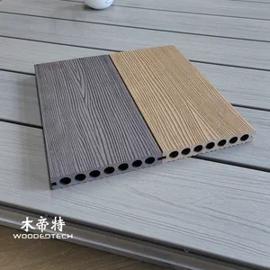 3D15023 3D Embossed Composite Decking Uses S5 Grain Design to Create Better Slip Resistance and Unique Wood Appearance