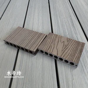 3D15023 القهوة اللون الأرضيات الخشبية البلاستيكية مناسبة للمناطق الترفيهية في الهواء الطلق من مختلف مراكز التسوق التي تواجه الشارع