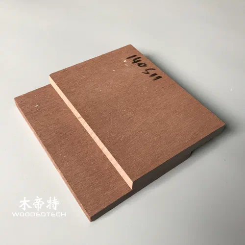 B14011 WPC Paneling Sheets Feature Double Flat Surfaces with Heat Pressed Wood Grain Designs for Outdoor Styles