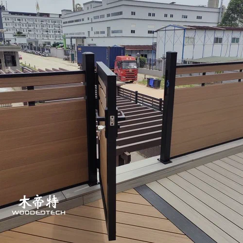 Custom WPC Fence with Matching Courtyard Gate & Secure Mechanical Lock