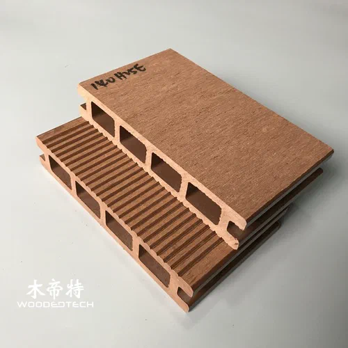 D14025-2 Square Hole Fine Groove Surface Composite Decking Is Designed For Practical Outdoor Applications