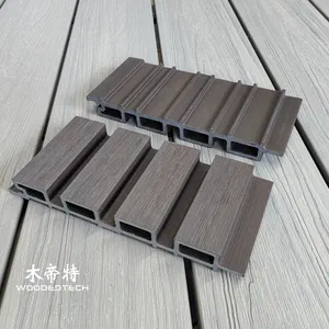 Direct from wpc wall panel factory | Luxury Walnut Deep Fluted GQ22725 for Stunning Light Effects