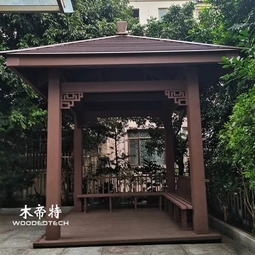 gazebo wpc decking Rustic and natural—no painting or maintenance required