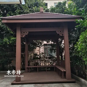 gazebo wpc decking Rustic and natural—no painting or maintenance required