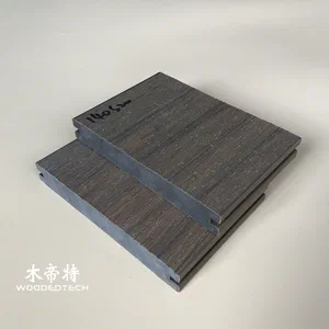 GD14020S Veranda Capped Composite Decking Board Provides Cost Effective Solid Grooved Flooring with 2cm Thickness