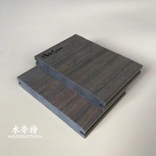 GD14020S Veranda Capped Composite Decking Board Provides Cost Effective Solid Grooved Flooring with 2cm Thickness