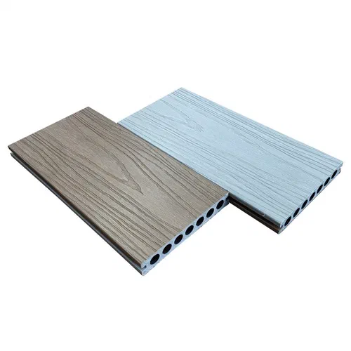 GD14521 Capped Composite Decking Boards Feature a Premium Round Hole Design with Two Colors and Two Usable Surfaces for Outdoor Applications
