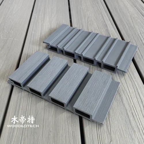 In-Stock 3m Light Gray wpc wall panel GQ22725 | Durable Fluted Cladding for Coastal & Seaside Projects