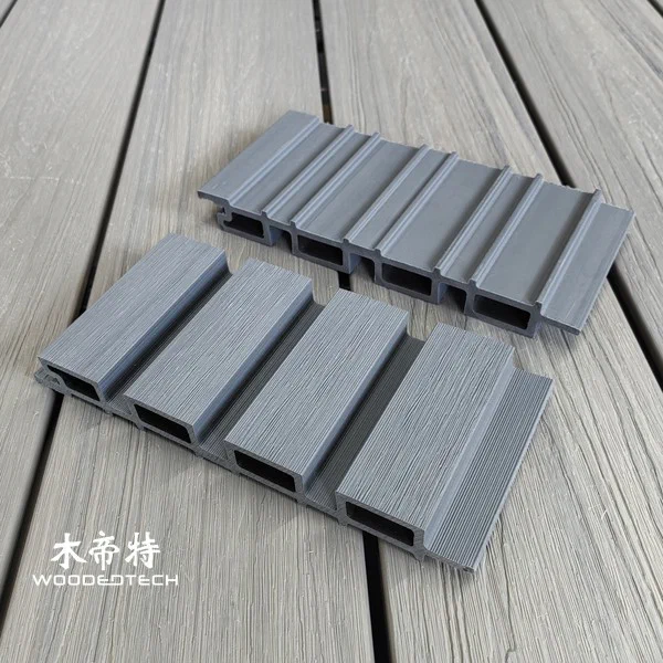 In-Stock 3m Light Gray wpc wall panel GQ22725 | Durable Fluted Cladding for Coastal & Seaside Projects