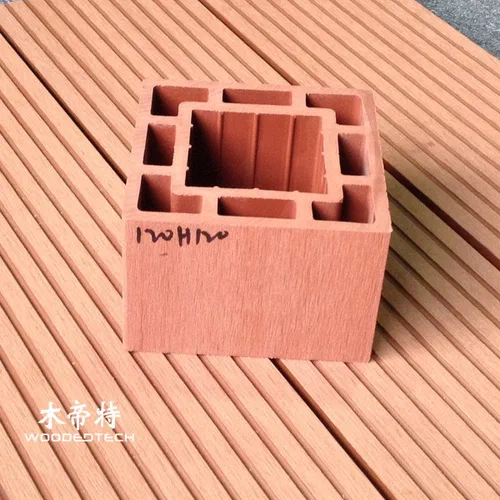 L120120 four side flat surface 4x4 composite deck post provides strong support for outdoor fence structures