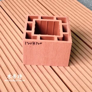 L120120 four side flat surface 4x4 composite deck post provides strong support for outdoor fence structures