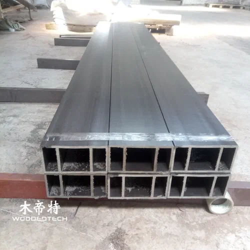 L200105 WPC beams with super large dimensions provide reliable structural support for spacious outdoor pergola and landscape designs