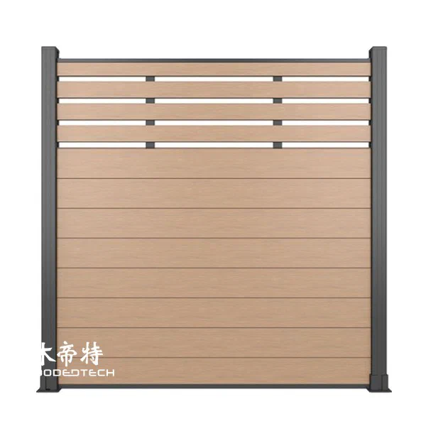 Low Maintenance Aluminum + WPC Privacy Fence System with Semi-Louvers