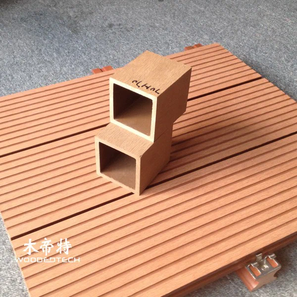 Grilles composites en bois plastique sans entretien L7070: poteaux carrés sans peinture requise