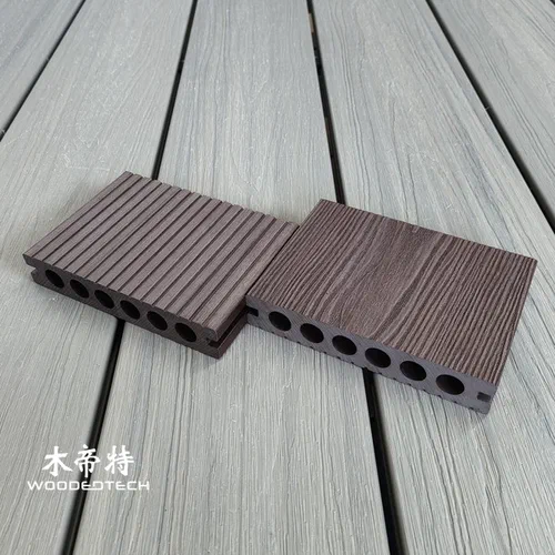 Premium Walnut 3D Embossed Decking WPC 3D14025-2 for European & US Markets