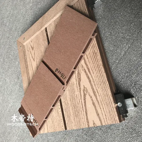 Q17618 wpc wall panel outdoor with flat sanding surface delivers a simple natural appearance for modern exterior designs