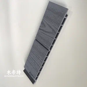 Q32318 plastic wood grain cladding provides two wood textures on one panel for creative outdoor wall designs
