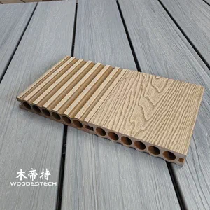 Biji-bijian Embossed Single Side 140-25 Lantai Lubang Bulat F Tipe Teek Warna Warna Komposit Gambar Untuk Proyek Rekayasa Yang Efektif Biaya