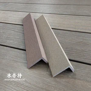T5030 plastic wood slats with T shape edge trim design provide practical solutions for decking and wall panel decoration