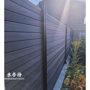 wood polymer composite fence becomes more stable and durable with aluminum post support systems