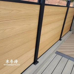 wpc fence boards work with aluminum post systems to make outdoor fence installation easier and more efficient